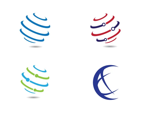 Modèle de logo Wire World — Image vectorielle