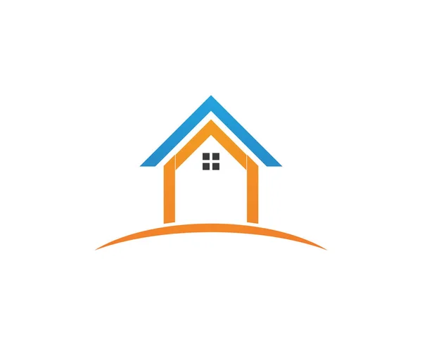 Ingatlan- és lakásépítési logó ikonok sablonja — Stock Vector