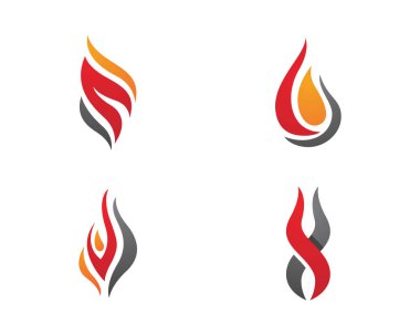 ateş alev logosu şablonu