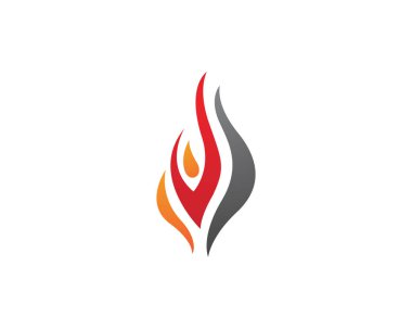 ateş alev logosu şablonu