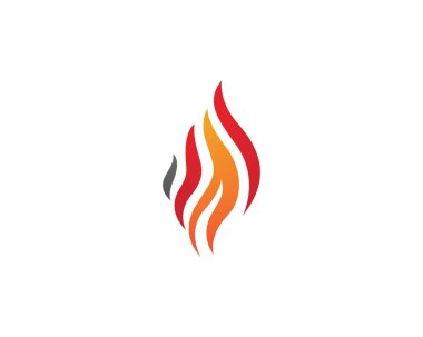 ateş alev logosu şablonu