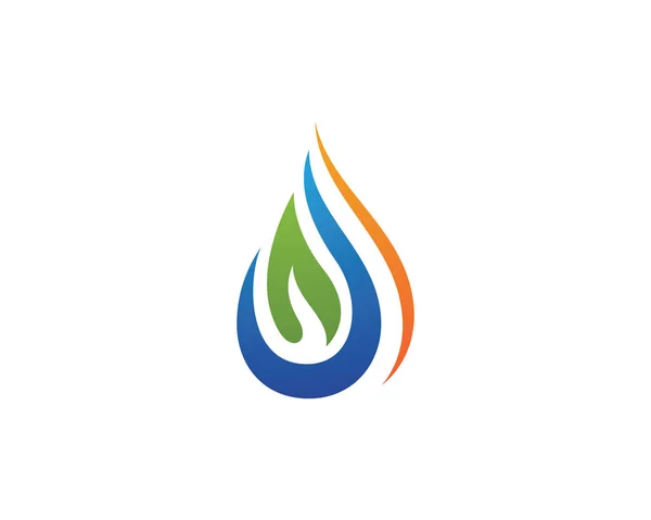 Waterdruppel Logo Template vector illustratie ontwerp — Stockvector