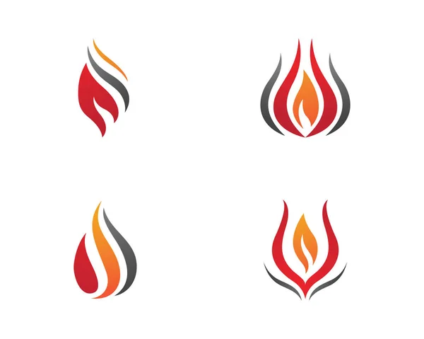 Foc flacără Logo șablon — Vector de stoc