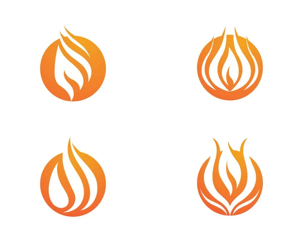 Foc flacără Logo șablon — Vector de stoc