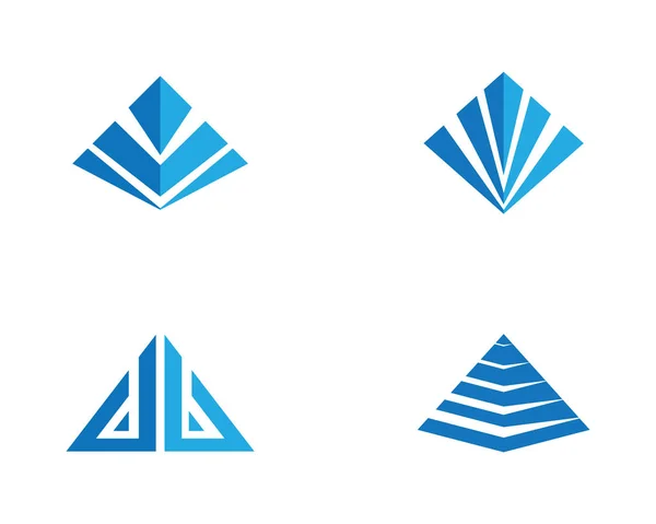 Pyramid logotyp mall — Stock vektor