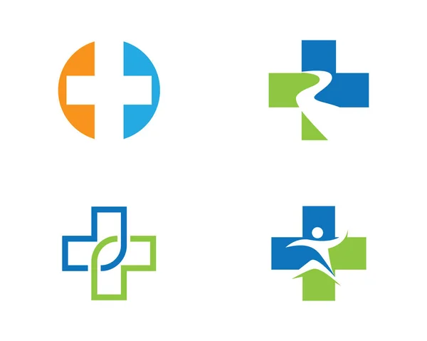 Egészségügy orvosi logó sablon vektor illusztráció tervezés — Stock Vector