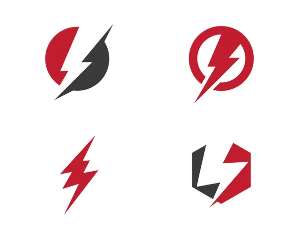 Modèle de logo de foudre illustration vectorielle icône design — Image vectorielle