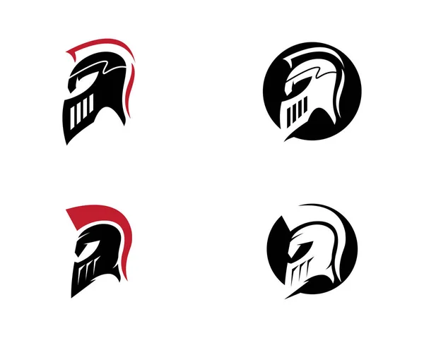 Spartan helmet logo template vector icon — Stock Vector