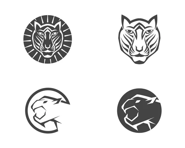 Modèle de logo de tête de lion — Image vectorielle