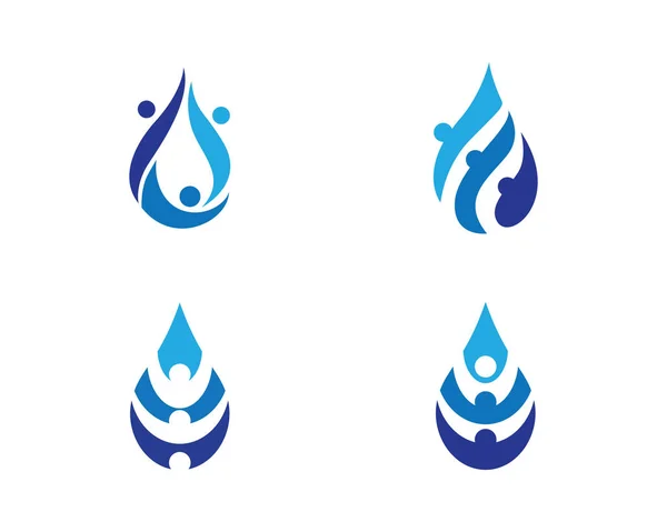 Дизайн векторной иллюстрации логотипа капли воды — стоковый вектор