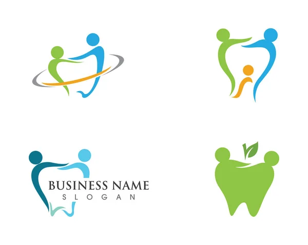Logo dentystyczne Wektor szablonu ikona projektu ilustracji — Wektor stockowy