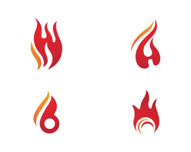 ateş alev logosu şablonu