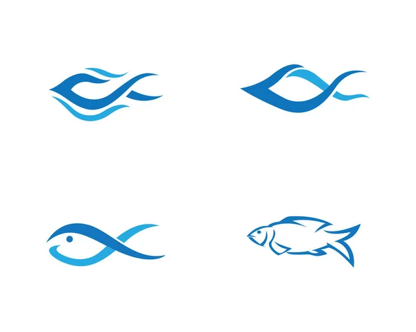 Fisch-Logo-Vorlage — Stockvektor