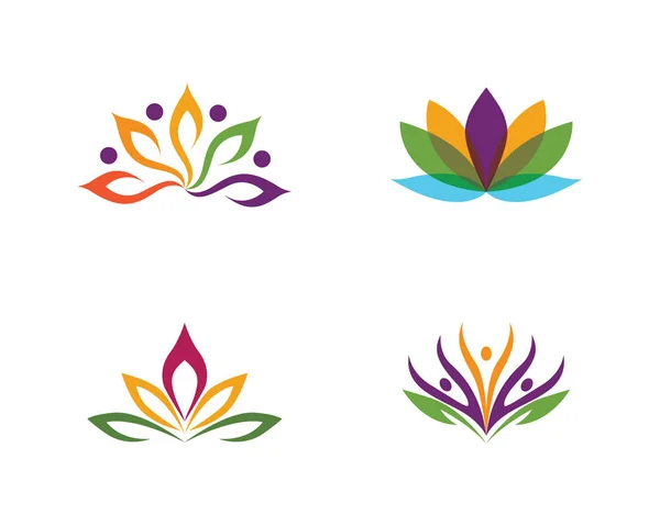 Güzellik Lotus Logo şablonu — Stok Vektör