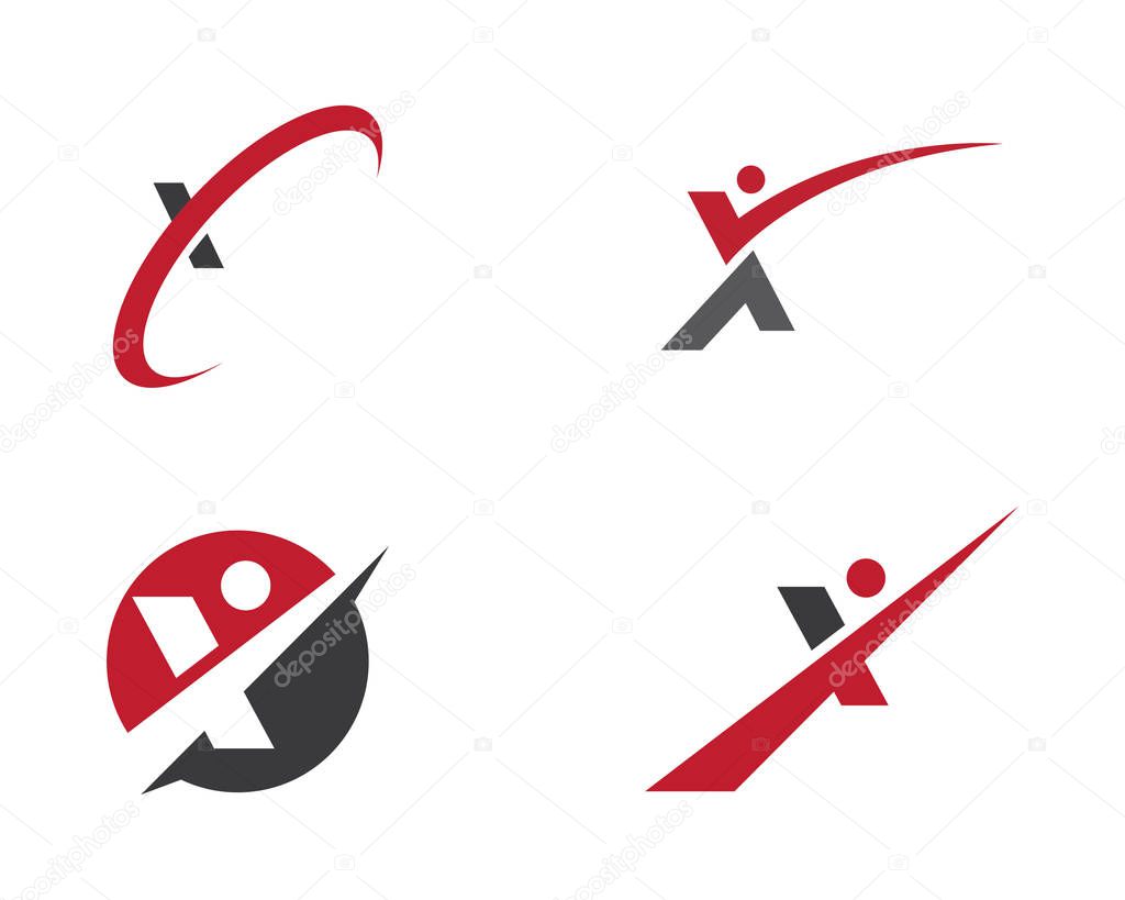 X Letter Logo Template vector icon design
