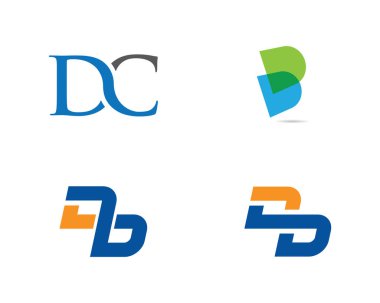  D harfi Logo iş şablonu