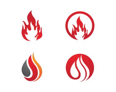 ateş alev logosu şablonu