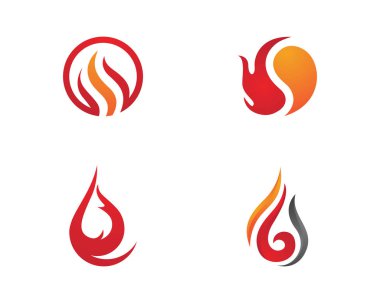 ateş alev logosu şablonu