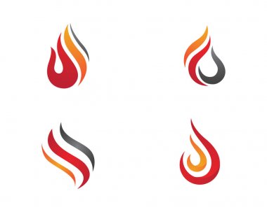 ateş alev logosu şablonu