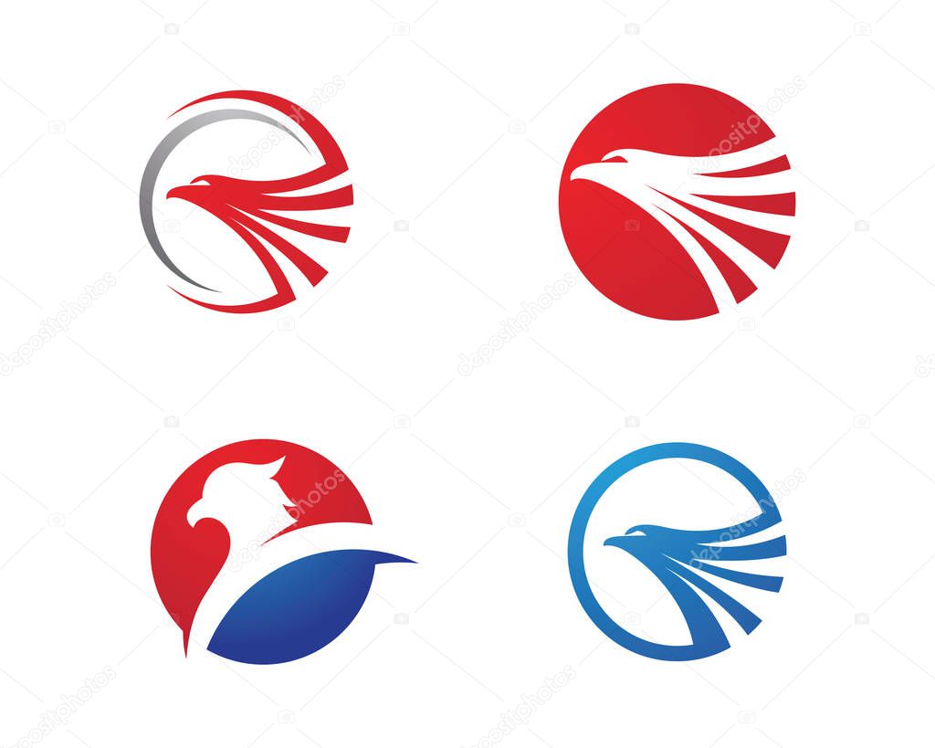 Falcon Eagle Bird Logo Template vector icon