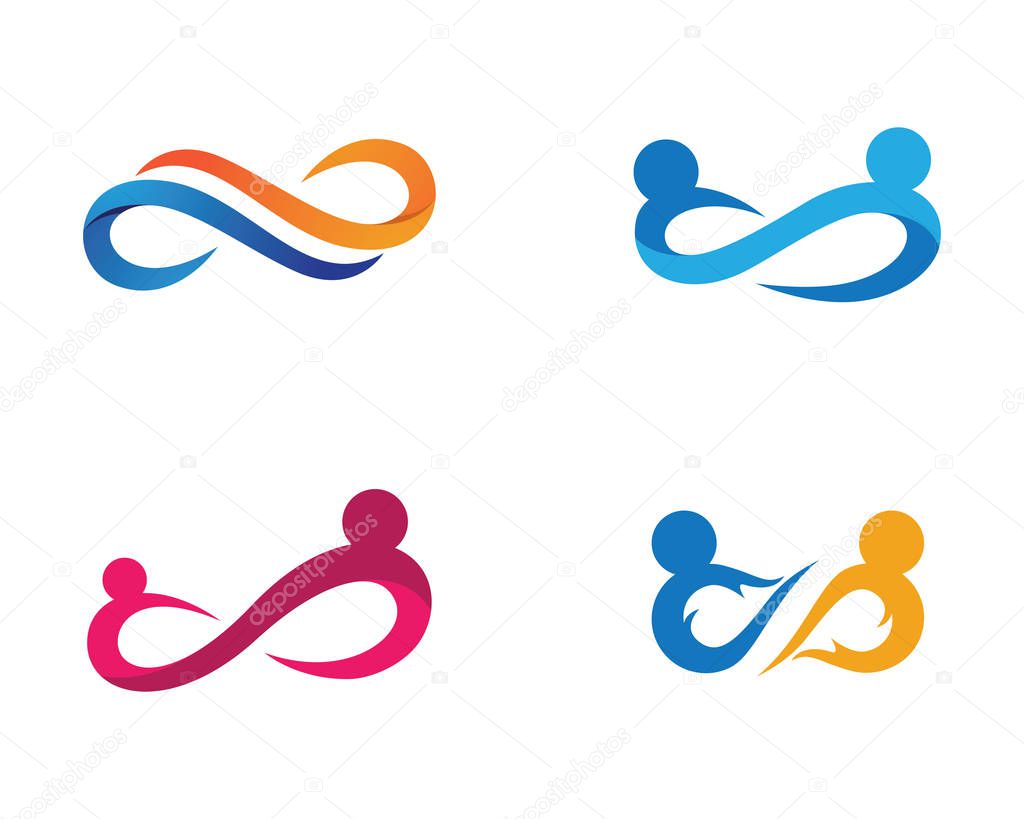 Adoption and community care Logo template vector icon