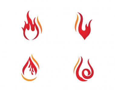 ateş alev logosu şablonu