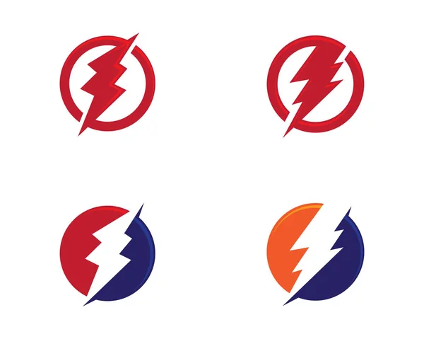 Lightning Logo Template vector icon illustration design — Stock Vector
