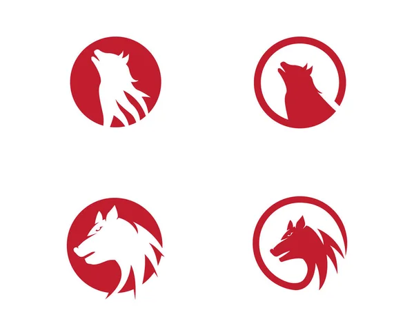 Wolf Logo šablona — Stockový vektor