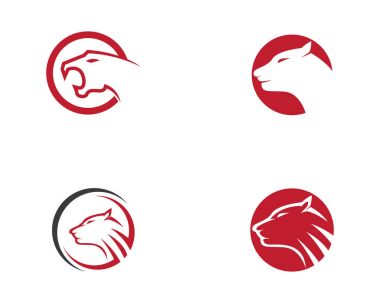 Cheetah logo şablonu vektör simge illüstrasyon tasarımı