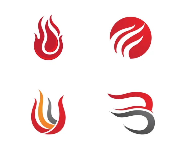 Brandflamme Logo-Vorlage — Stockvektor