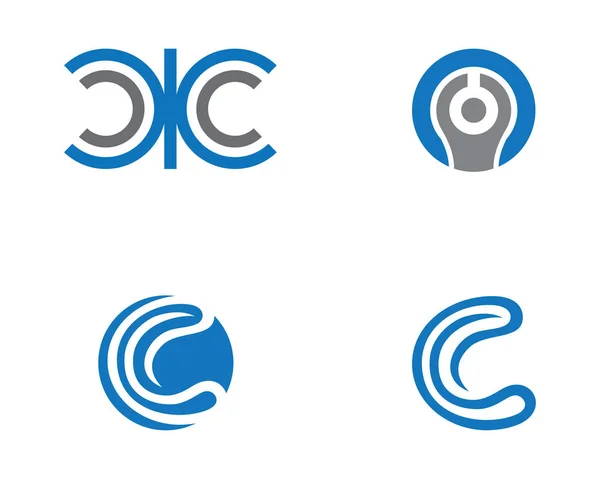 C Modèle de logo de lettre conception d'icône vectorielle — Image vectorielle