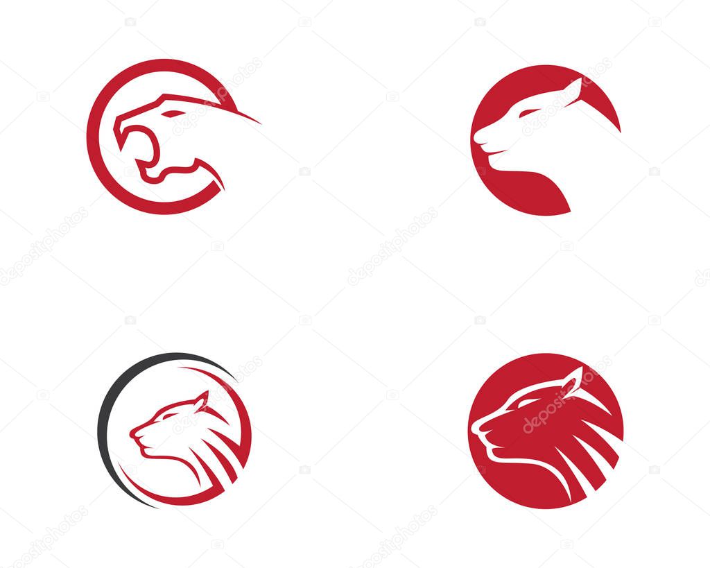 Cheetah logo template vector icon illustration design