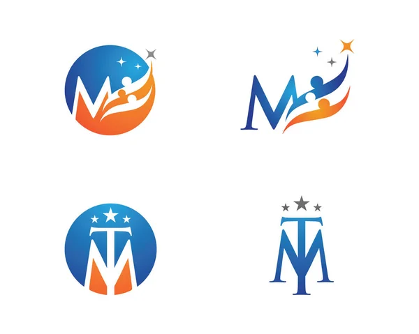 M Letter Logo Business professional logo template — Stock Vector