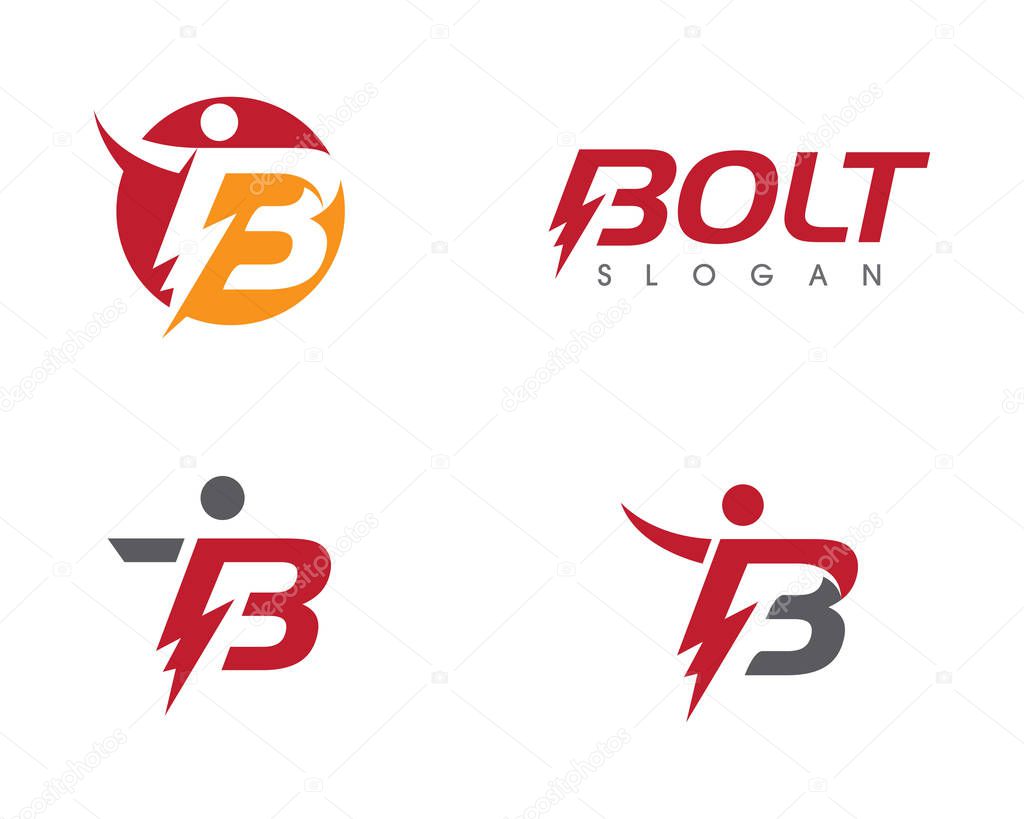 Lightning Logo Template vector icon illustration design