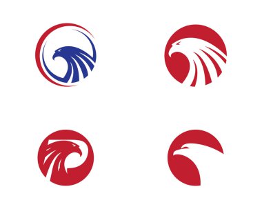 Falcon Wing Logo Şablon vektör simgesi tasarımı