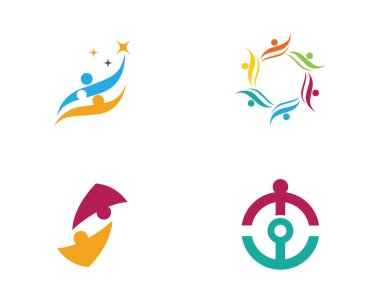 Evlat Edinme ve Toplum Bakımı Logo şablonu vektör simgesi