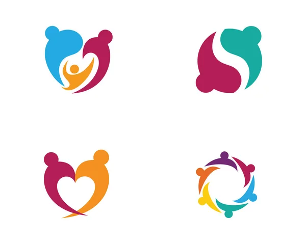 Спільнота догляд логотип — стоковий вектор
