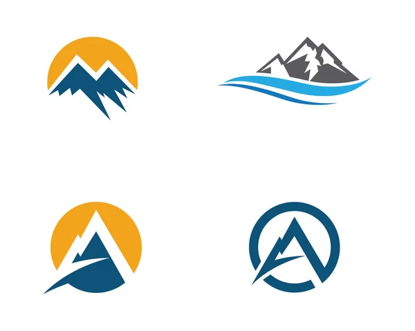 Ikona high Mountain Logo Business šablona vektor — Stockový vektor