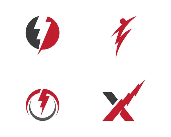 Lightning Logo Sablon vektor ikon illusztráció tervezés — Stock Vector