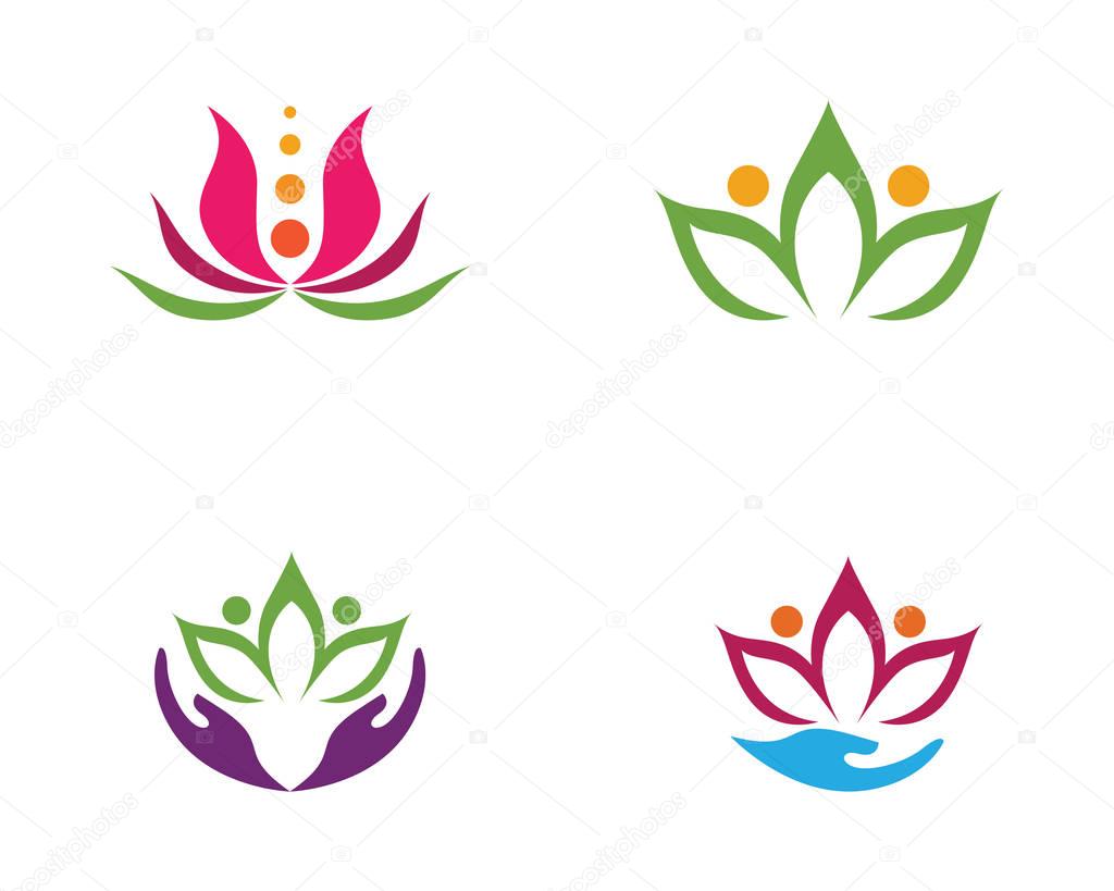 Beauty Vector flowers design logo Template icon