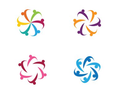 Evlat Edinme ve Toplum Bakımı Logo şablonu vektör simgesi