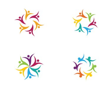 Evlat Edinme ve Toplum Bakımı Logo şablonu vektör simgesi