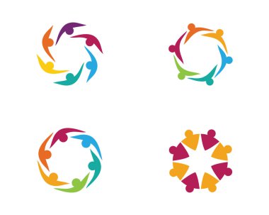 Evlat Edinme ve Toplum Bakımı Logo şablonu vektör simgesi