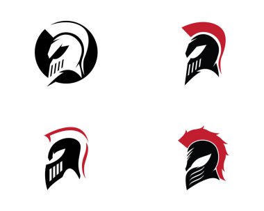 Spartalı miğfer logosu vektör simgesi