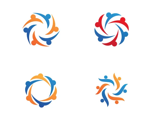Adoption et soins communautaires Modèle de logo icône vectorielle — Image vectorielle