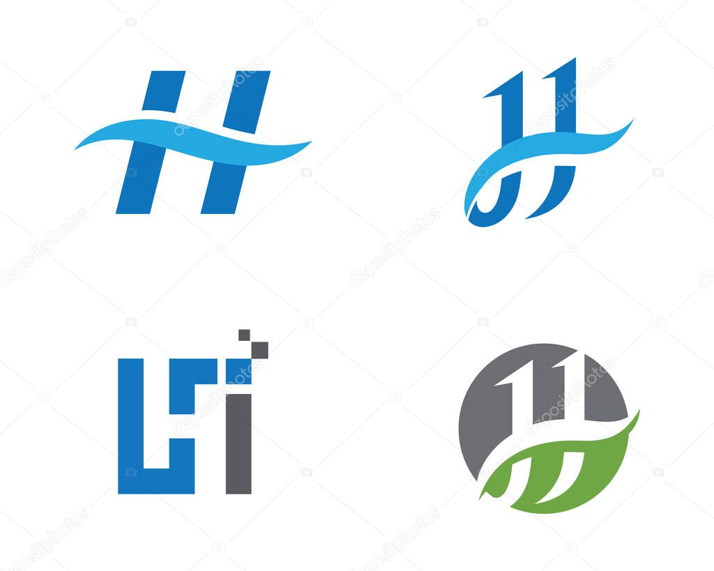 H Letter Logo Template Design Vector illustration