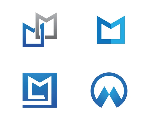M Lettre Logo Modèle d'entreprise icône vectorielle — Image vectorielle