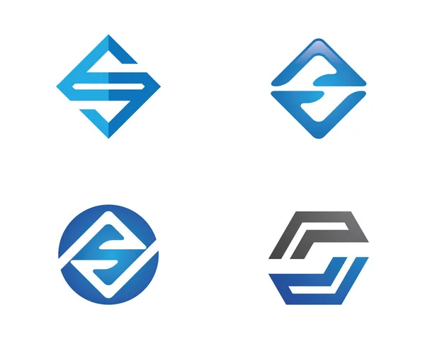 Logotipo de letra S, elemento de modelo de ícone de volume —  Vetores de Stock