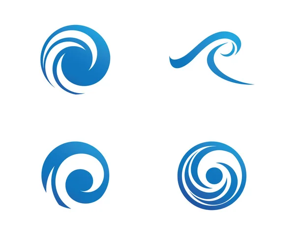 Water Wave symbol and icon Logo Template vector — Stock Vector