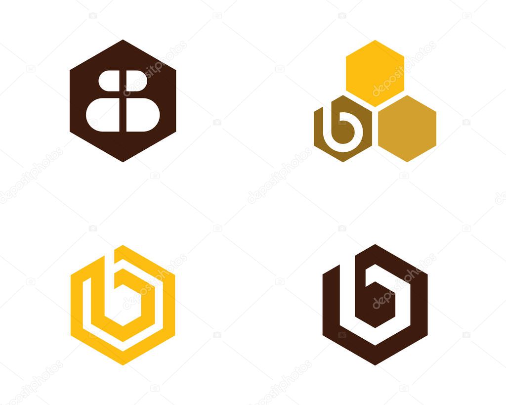 Bee Logo Template vector icon illustration design